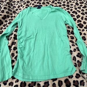 Gap Maternity Kelly Green lightweight long sleeve cotton sweater
